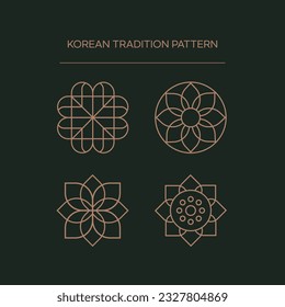 Traditional Asian and Korean Patterns Set
