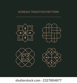 Traditional Asian and Korean Patterns Set
