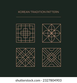 Traditional Asian and Korean Patterns Set
