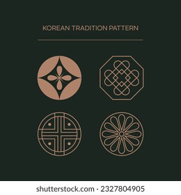 Traditional Asian and Korean Patterns Set
