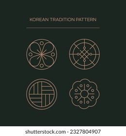 Traditional Asian and Korean Patterns Set
