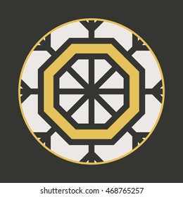 Traditional asian ornament. Vector arabic geometric symbol