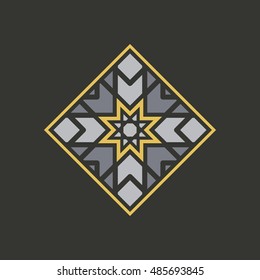 Traditional asian ornament. Vector arabic geometric symbol