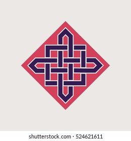 Traditional asian ornament. Vector arabic geometric symbol