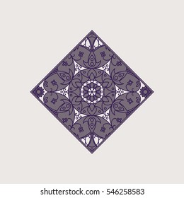 Traditional asian ornament. Vector arabic geometric symbol