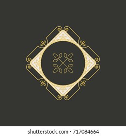 Traditional asian ornament. Vector arabic rhombus geometric symbol