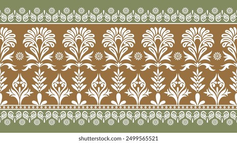 Traditional Asian ornamental border design 
