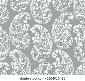 Traditional Asian paisley wallpaper pattern