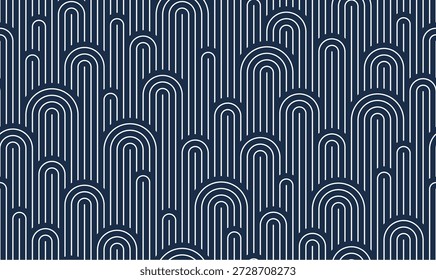Patrón asiático tradicional sin fisuras, fondo abstracto de Vector de un azulejo de techo, línea vintage Fondo de pantalla de piel de reptil, azulejo japonés.