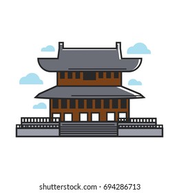 Traditioneller asiatischer Tempel