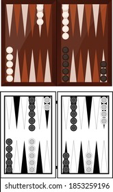 Traditional backgammon game vector illustration svg