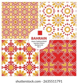 Traditional Bahrain Motif Vector Pack Seamless Middle Eastern Patterns