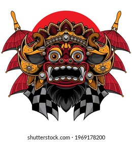 Traditional Balinese Barong Mask Vector Eps Stock Vector (Royalty Free ...