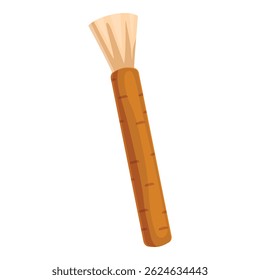 Traditional bamboo whisk for preparing matcha green tea, isolated on white background