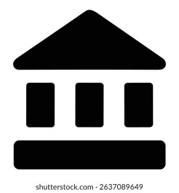 Traditional bank building financial symbol.