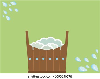 A traditional banya backdrop