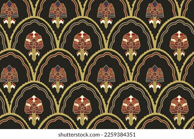 TRADITIONAL BAROQUE REPEAT WALLPAPER SEAMLESS PATTERN VECTOR