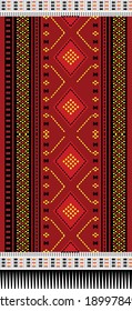 The traditional Batak art of making cloth is called ulos. This fabric is made with natural materials and consists of 3 basic color elements, namely red, black and white