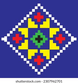 Arte tradicional de tallar que se suele tallar en las paredes de la casa de la tribu Batak Karo