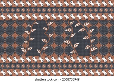 batik tradicional para tejidos y patrones textiles. estilo batik de asia.
