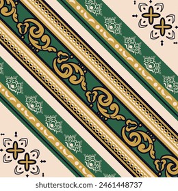 Traditional batik indonesia pattern art fabric