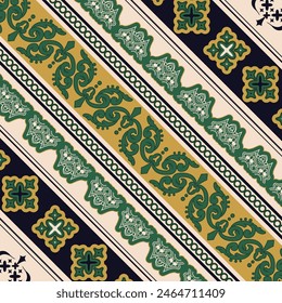 Vector tradicional del arte del modelo del batik indonesia
