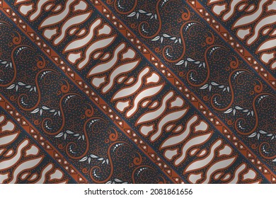 traditional batik machete seamless pattern vintage color