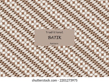 Traditional Batik Pattern from Indonesia Vector Illustration. Batik Motifs Cloth. Batik National Day Design for Poster Banner Template Flyer. 