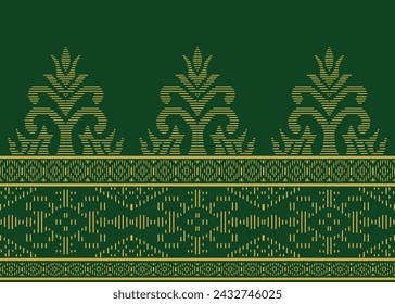 Traditional batik pattern vector illustration. Suitable for batik motifs, Malay songket cloth, clothing motifs, backgrounds, trimmings, carpets, knitwear, embroidery styles, etc.