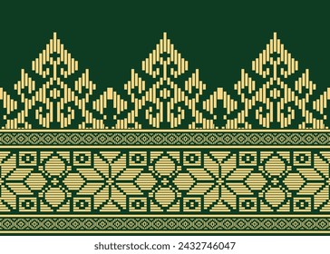 Traditional batik pattern vector illustration. Suitable for batik motifs, Malay songket cloth, clothing motifs, backgrounds, trimmings, carpets, knitwear, embroidery styles, etc.