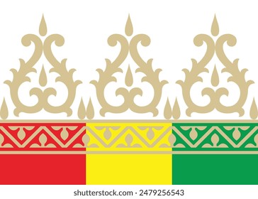traditional batik pattern vector ornament. suitable for batik motifs, Malay songket cloth, clothing motifs, backgrounds, embellishments, carpets, knitwear, embroidery styles.
