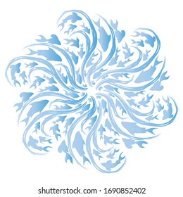 traditional batik patterns with plants and fish