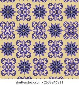 Traditional Batik Vector Pattern Background
