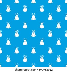 Traditional Bavarian dress pattern repeat seamless in blue color for any design. Vector geometric illustration