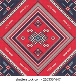 Traditional Berber embroidery seamless pattern, vector illustration