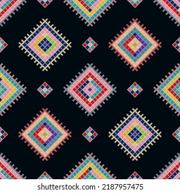 Traditional Berber embroidery seamless pattern, vector illustration