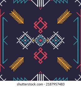 Traditional Berber embroidery seamless pattern, vector illustration