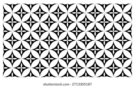 traditional black flower pattern for background