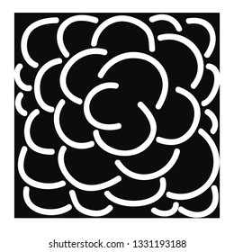 Traditional black and white abstract patterns are formed from a centralized wave flow, multiple interpretations both as clouds, water flow, and flower petals