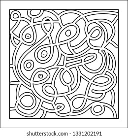 Traditional black and white abstract patterns are formed from the growth of budding wild plants and will flower as inspiration for both batik and doodle clothing patterns
