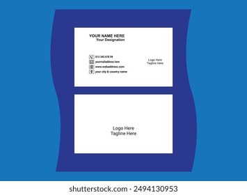 Traditional Black and White Business Card Design Template