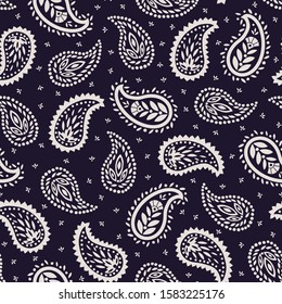 Traditional Black and White Paisley Vector Seamless Pattern. Hand-Drawn Classic Background Shawl Print. Pattern Contrast Indian Scrolls Print. Perfect for Textiles, Gift Wraps