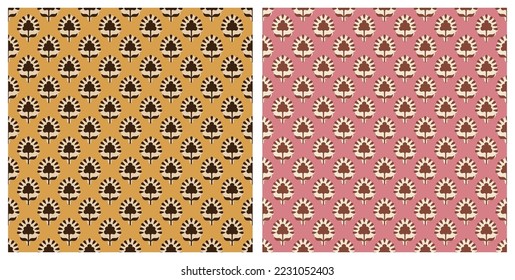 Traditional block print design. batik design pattern. ajrakh design. EPS file format. - Shutterstock ID 2231052403