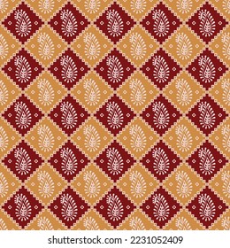 Traditional block print design. batik design pattern. ajrakh design. EPS file format.