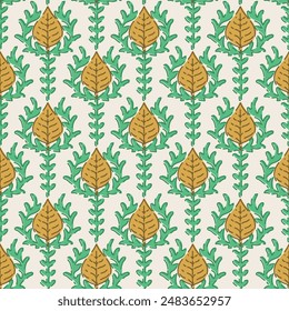 Traditional block print design. batik design pattern. ajrakh design. EPS file format.