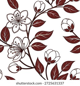 Traditional blossom seamless tile pattern with intricate floral motifs and rich hues for timeless home decor concept as Intricate floral motifs and rich hues create traditional seamless tile pattern for timeless home decor in Photo Stock Concept and empty space on the left side,no text --ar 7:2 --tile