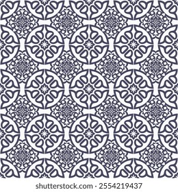 Traditional Blue Floral Style and Geometric Azulejos Ceramic Tile Patterns – Hand-Drawn, Intricate Seamless Vectors for Unique, Elegant Backgrounds and Timeless Decor Designs.