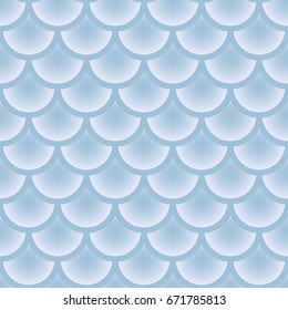 Traditional blue japanese seamless pattern. Gradient fish squama. Mermaid scales. Stock vector