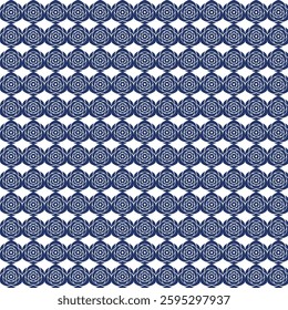 Traditional Blue and White Floral Tile Pattern