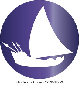 traditional boat emblem for anglers
